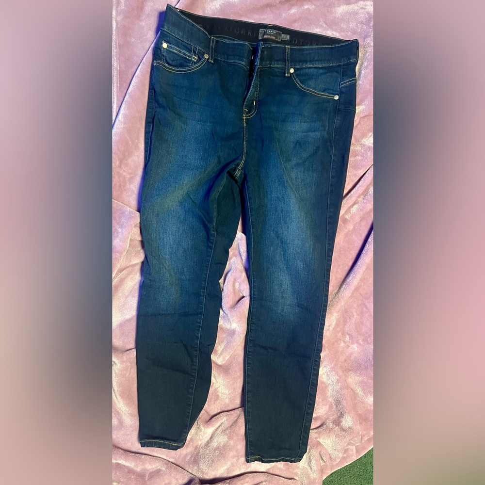 TORRID BOMBSHELL HIGH-RISE SKINNY JEANS DARK BLUE SIZE 18 SHORT